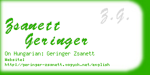 zsanett geringer business card